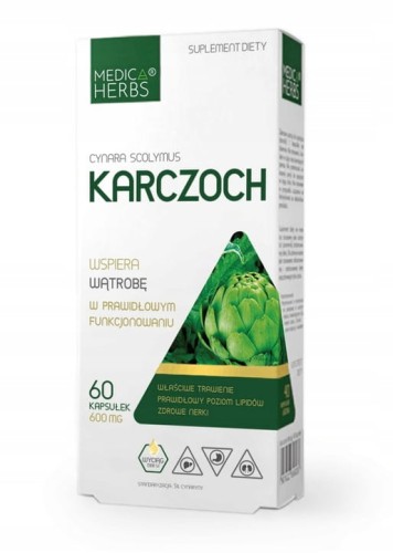 Karczoch 600 mg 60 kapsułek MEDICA HERBS 