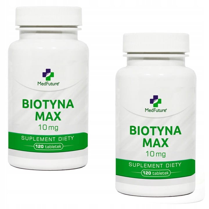 2x Biotyna Max 10 mg - 120 tabletek MEDFUTURE