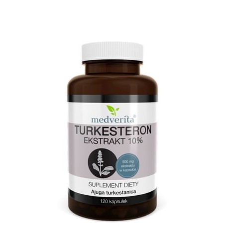 Turkesteron ekstrakt 500 mg 120 kapsułek MEDVERITA