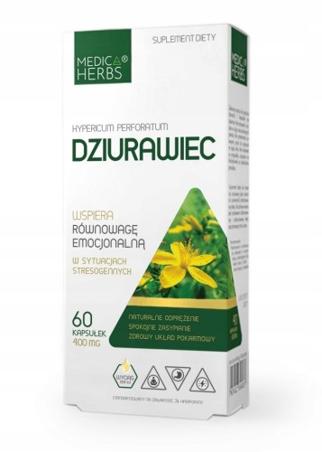 Dziurawiec 400 mg  60 kapsułek MEDICA HERBS 