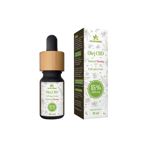 Olej CBD 15% 1500 mg Natural Strong - 10 ml HempKing