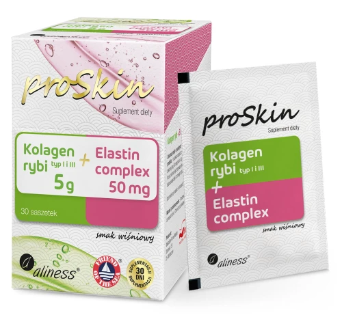 Kolagen rybi 5 g + Elastin 50 mg Complex x 30 saszetek ALINESS