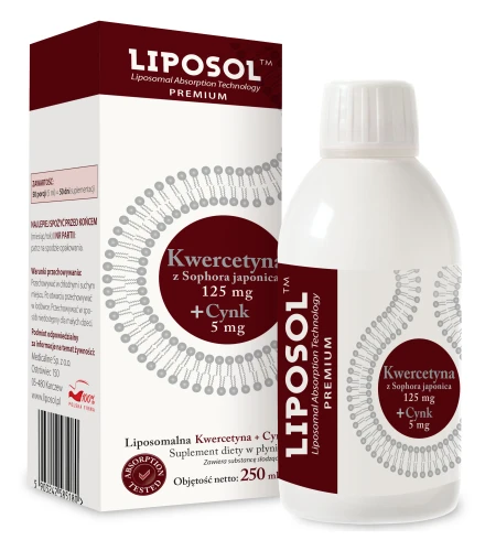 Liposol, Liposomalna Kwercetyna 125 mg + Cynk 5 mg - 250ml ALINESS