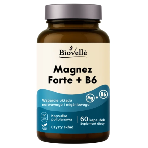 Magnez Forte + B6 60 kapsułek BIOVELLE